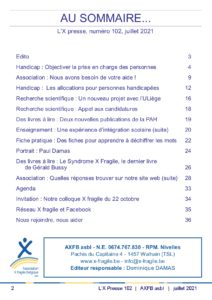 X Presse 102 - Sommaire