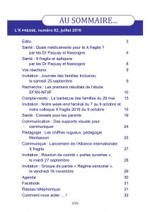 X Presse 82 - Sommaire