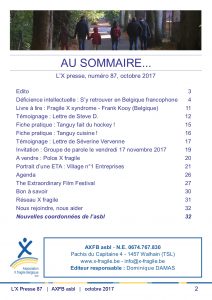 X Presse 87 - Sommaire