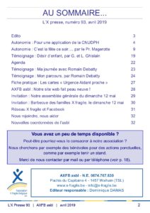 X Presse 93 - Sommaire